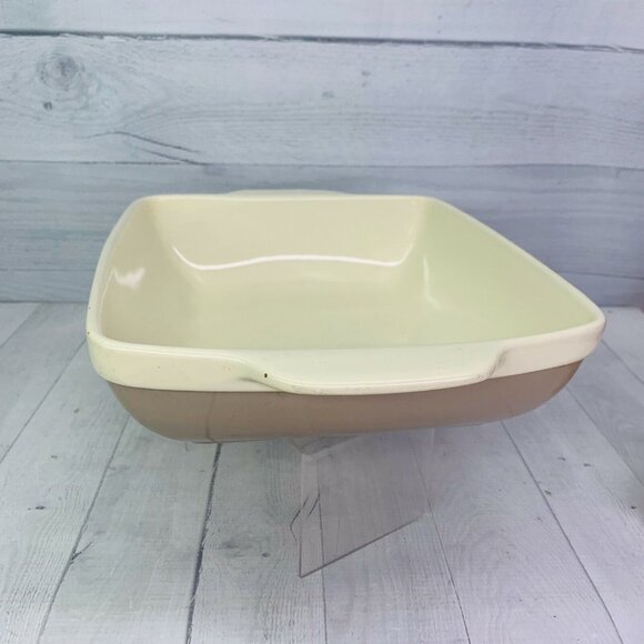 Natural Elements Beige Taupe 4Qt Tab Handle Stoneware Lasagna Casserole Dish Pan - Picture 6 of 11